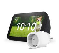 Echo Show 5 (Ultimo modello) | Antracite + OSRAM SMART+ Presa intelligente con Matter, compatibile con Alexa - Kit di base per Casa Intelligente