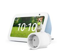 Echo Show 5 (Ultimo modello) | Azzurro + OSRAM SMART+ Presa intelligente con Matter, compatibile con Alexa - Kit di base per Casa Intelligente