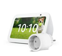 Echo Show 5 (Ultimo modello) | Bianco + OSRAM SMART+ Presa intelligente con Matter, compatibile con Alexa - Kit di base per Casa Intelligente