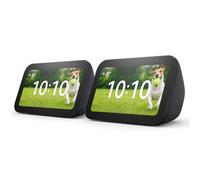Echo Show 5 (Ultimo modello) | Schermo touch intelligente e compatto: controllo della Casa Intelligente e molto altro | Antracite, con Accesso Anticipato ad Alex Confezione da 2)