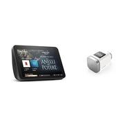 Echo Show 8 (2nd gen, 2021 release) + 2 Bosch Smart Home Termostato per radiatore II + 2 Bosch Smart Home presa WLAN Funzione App + Bosch Smart Home Controller II