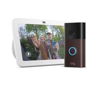 Echo Show 8 (Ultimo modello) | Bianco + Ring videocitofono a batteria | Bronzo Veneziano