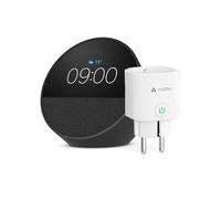Echo Spot | Nero + Meross Matter Presa Smart, compatibile con Alexa - Kit di base per Casa Intelligente