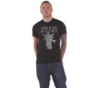 Rock Off officially licensed products Echo & The Bunnymen T Shirt Silhouettes Band Logo Nuovo Ufficiale Uomo Nero Size M