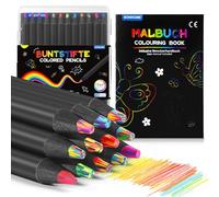 ECHOCUBE 12 matite colorate arcobaleno 7 in 1 per bambini disegnare e scrivere, artigianato per bambini, matite in legno multicolore per sacchetti e regali
