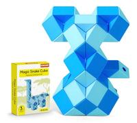 ECHOCUBE Cubo Serpente Magico, 48 segmenti Serpente Righello Twist Puzzle Serpenti Magici Regali per Feste, Giocattoli di Fidget Snake Creativi Serpente per Bambini/Adulti (Blu)
