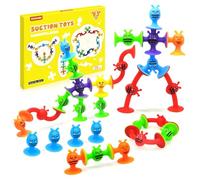 ECHOCUBE Giocattoli a Ventosa, 28 pezzi Giocattolo a Ventosa per bambini dai 3 anni in su, Giochi sensoriali da costruire, Antistress, Giochi da Viaggio per Bambini e Adulti