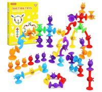 ECHOCUBE Giocattoli a Ventosa, 42 Pz Ventosa Giocattoli Bagnetto per Bambini dai 3 Anni in su, Giochi sensoriali da Costruire, Antistress, Giochi da Viaggio per Bambini e Adulti