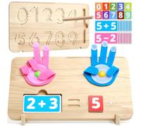 ECHOCUBE Giocattolo Montessori, Tavola Didattica per Contare e Tracciare i Numeri, Giocattoli Matematici per l'Educazione Prescolare per Bambini e Bambine di 3, 4, 5 e 6 Anni