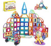 ECHOCUBE Set di mattonelle magnetiche per bambini 116PC - mattonelle da costruzione, giocattoli da costruzione STEM, regalo educativo di blocchi magnetici per bambini e bambine