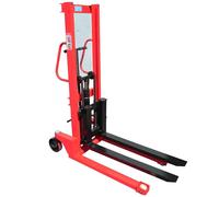 echoENG Sollevatore manuale per pallet, transpallet larghezza forche regolabili 500Kg , carrello elevatore manuale, piattaforma elevatrice sollevamento 1200 mm - MA SL PR05