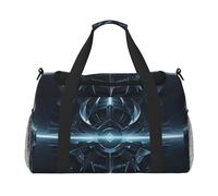 Echoes of Eternity - Borsone da viaggio per uomini e donne, borsa da viaggio pieghevole e spaziosa borsa da viaggio per riporre articoli da toeletta, articoli personali, nero, L, Nero , L