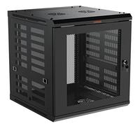 ECHOGEAR 12U Network Rack - Enclosed Wall Mount Rack Kit Includes 2X 1U Shelves, Pre-Mounted Fan, Lockable Door & Hardware - 600mm Depth Fits All Your AV Gear