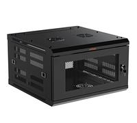 ECHOGEAR 6U Network Rack - Enclosed Wall Mount Rack Kit Includes 2X 1U Shelves, Pre-Mounted Fan, Lockable Door & Hardware - 600mm Depth Fits All Your AV Gear