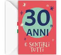 EchoPrints Biglietto Auguri 30 Anni Donna Uomo Divertente Porta Soldi con Busta - Biglietti Auguri Compleanno Divertente (Che Fatica)