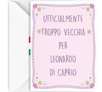 EchoPrints Biglietto Auguri Compleanno Divertente Donna - Troppo Vecchia