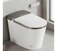 EchosLife WC intelligente con bidet integrato, coperchio e sedile con apertura e chiusura automatica, sensore a microonde, scarico automatico, WC allungato in un unico pezzo ADA Comfort con serbatoio