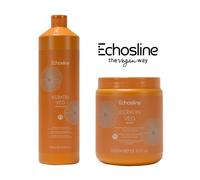 Echosline Keratin Veg Shampoo 1000ml + Maschera 1000ml x C. Colorati e Trattati