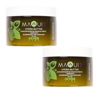 ECHOSLINE MAQUI HYDRA BUTTER Maschera Burrosa Nutriente 2X250ml) Maschera nutriente per capelli secchio trattati Vegana ed ecologica