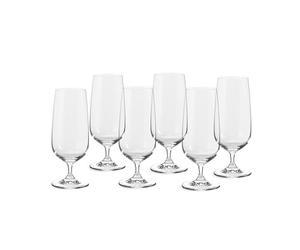 ECHTWERK Bicchieri da birra, set da 6, 420 ml - tulipani da birra in cristallo con stelo corto e ampia coppa, ideali per birre a bassa fermentazione, lavabili in lavastoviglie
