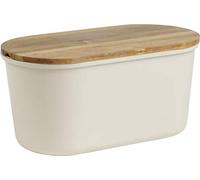 ECHTWERK EW-BK-0185 Cassetta per Il Pane, Melammina Legno di Acacia, Crema