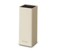 ECHTWERK EW-MB-0105 EW-MB-0105-Ceppo portacoltelli Universale Square con Inserto in setole, Colore: Crema, Plastica
