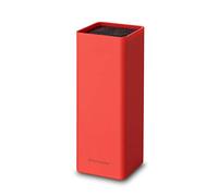 ECHTWERK Ceppo universale quadrato per coltelli, portacoltelli, organizzatore per coltelli da cucina, pratico supporto, contenitore salvaspazio per coltelli con inserto in setola, rosso, 30 cm