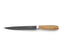 ECHTWERK Coltello da prosciutto, acciaio di alta qualità, coltello per sfilettare, coltello da cucina, acciaio speciale, manico in legno di acacia, lunghezza lama 20 cm, edizione nera