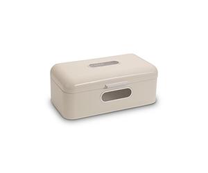 Echtwerk Contenitore per il pane retrò in metallo con finestra a vista, salvaspazio, cestino per il pane con coperchio, crema, 42 x 24, 8 x 16,10 cm, Big