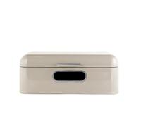 ECHTWERK Elegante cestino per il pane in metallo retrò con finestra, contenitore salvaspazio, cestino per il pane con coperchio, per conservare il pane fresco, 42 x 23 x 16,5 cm, ferro, beige