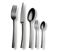 Echtwerk EW-BS-3010S - Set di posate da tavola Avelino/Shiny Black Edition, 30 pezzi, per 6 persone, in acciaio INOX 18/10 lucido, con scatola per riporle, in acciaio 18/10, colore: nero