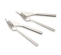 ECHTWERK EW-PK-2201 Set di Posate per Pizza, 4 Pezzi per 2 Persone, in Acciaio Inossidabile, Argento