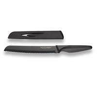 ECHTWERK Coltello da Pane in Acciaio Inox, Lama 20 cm, Nero, Metallo, Brotmesser-20cm