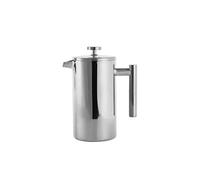 ECHTWERK French Press in acciaio inox, pressa termica a doppia parete isolata, caffettiera con filtro a pressione per casa, campeggio e ufficio, edizione argento, 800 ml