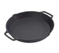 ECHTWERK Padella da portata in ghisa smaltata con due manici laterali, 35 x 5 cm, padella in ghisa per friggere e brasare, padella adatta al falò, al barbecue, al forno o ai fornelli