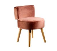 ECHTWERK Poltrona Milo con Schienale, Superficie Imbottita, 44 x 44 x 58 cm, 4,4 kg, Colore: Tortora, Legno, Talpa, Largo