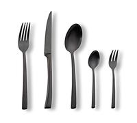 ECHTWERK Posate Avelino, Black Edition, 20 pezzi, posate per 4 persone, acciaio inossidabile 18/10, finitura satinata, set di posate, per la tavola da pranzo, decorazioni per la tavola per matrimoni
