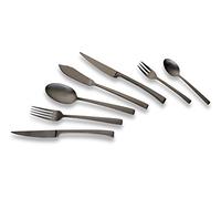 ECHTWERK Posate Avelino, Black Edition, 42 pezzi, Posate per 6 persone, acciaio inossidabile 18/10, finitura satinata, Set di posate, per tavoli di festa, con scatola di immagazzinaggio