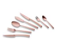 ECHTWERK Posate Avelino, Bronze Edition, 42 pezzi, posate per 6 persone, acciaio inossidabile 18/10, finitura satinata, set di posate, per tavoli da festa, scatola di immagazzinaggio inclusa