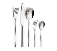 ECHTWERK Positano-Silber Edition, 30 pezzi, per 6 persone, 18/10, lucido, acciaio inox, set di posate, decorazione della tavola per matrimoni, scatola di immagazzinaggio inclusa