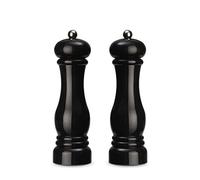ECHTWERK Set di 2 macinaspezie in plastica ABS di alta qualità, macinino in ceramica, macinino manuale, ideale per spezie come pepe, sale e peperoncino, nero, 21 cm