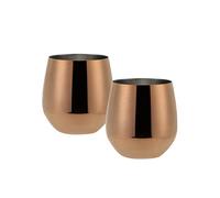 ECHTWERK Set di bicchieri da vino e acqua 2 pezzi, acciaio inox, edizione rame, 500 ml, 10 x 9,5 cm, 10 x 9,5 cm