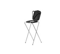 ECHTWERK Supporto per sacco della spazzatura con coperchio - Supporto robusto per sacchi da 70 a 100 litri, con anello di fissaggio, telaio in acciaio e coperchio in plastica, 38 x 36 x 75 cm, nero