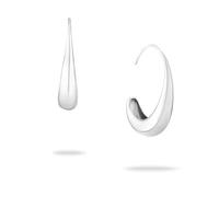 Echtzeit Orecchini a cerchio da donna - Orecchini leggeri con design curvo, elegante dichiarazione per il look Ear Candy - Elegante must have per le donne attente alla moda, 2,5 cm, Acciaio