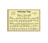 ECHUN Ashtanga Yoga serie primaria oro poster decorativo su tela da parete e arte pittura 50 x 75 cm