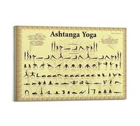 ECHUN Ashtanga Yoga serie primaria oro poster decorativo su tela da parete e arte pittura artistica 20 x 30 cm