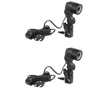 Echwave 2 X Fotografia Lampada Fotografica Singolo Supporto E27 Attacco Clip Studio EU Spina