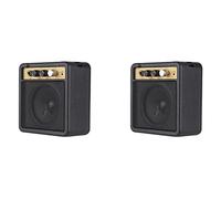 Echwave 2X Mini Amplificatore per Chitarra Amplificatore Amp Altoparlante 5W con Ingresso 6.35mm 1/4 di Pollice Uscita Cuffie Supporta la Regolazione del tono del Volume