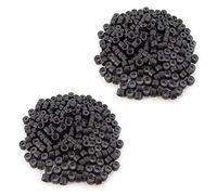 Echwave 400 Pezzi 5 mm Scuro del Silicone di Colore Foderato Anelli del Micro Collegamenti Beads Io Obbligazionari Attacca La Punta Estensioni Dei Capelli