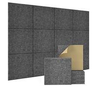 Echwave Confezione da 12 acustici autoadesivi, bilanciati, 12 di protezione acustica, 12 x 12 x 0,4, piastrelle assorbenti per casa e ufficio